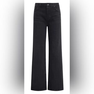 Hudson Rosie Black Wide Leg High Rise Stretch Denim Jeans, Size 28